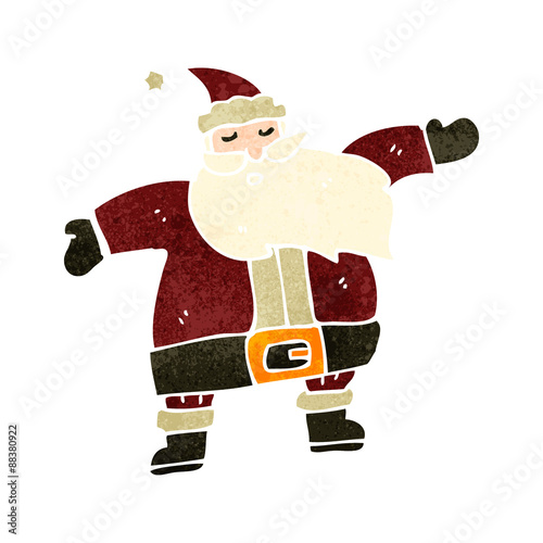 retro cartoon santa claus