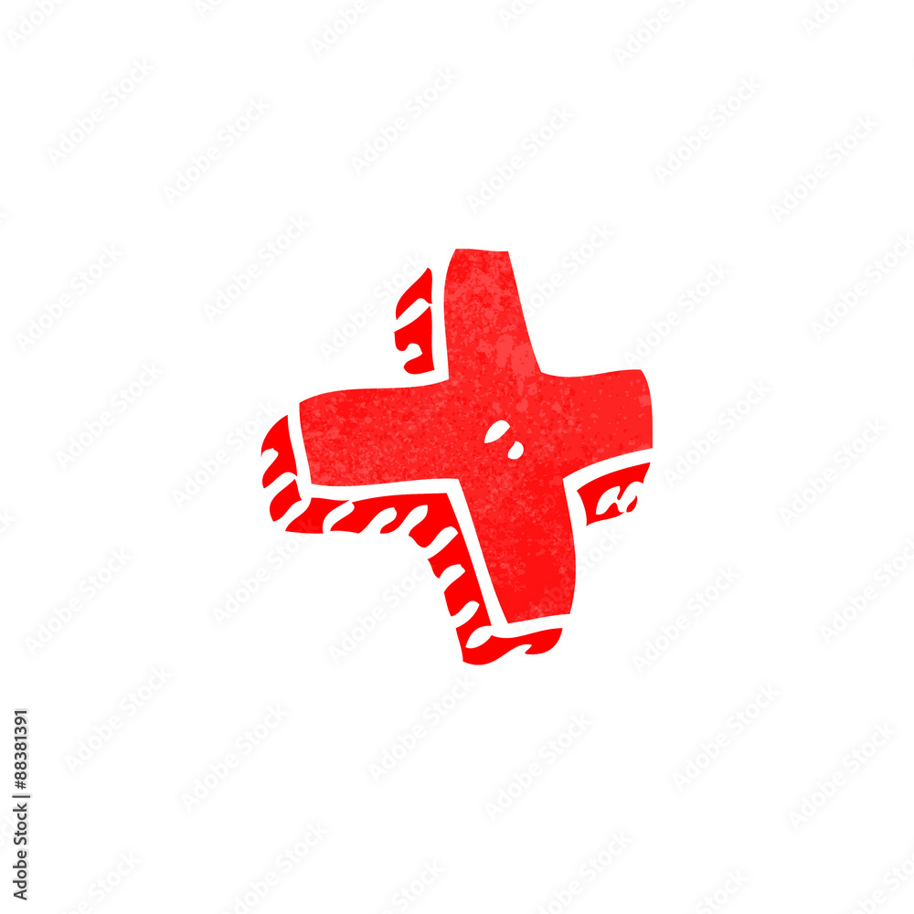 Obraz premium retro cartoon math symbol