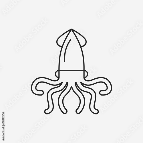 Squid line icon