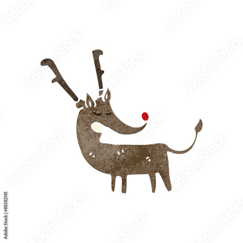 retro cartoon reindeer