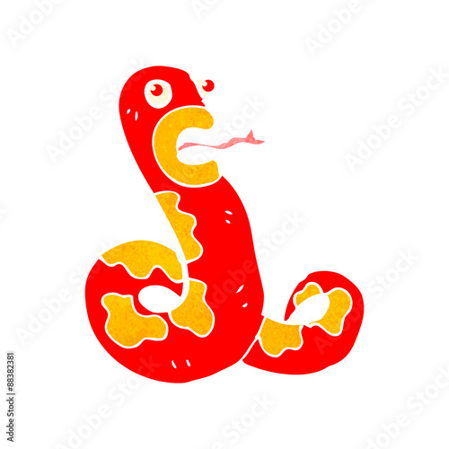 retro cartoon poisonous snake
