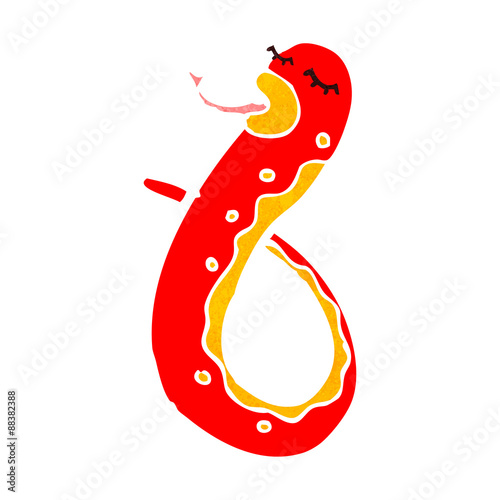 retro cartoon poisonous snake