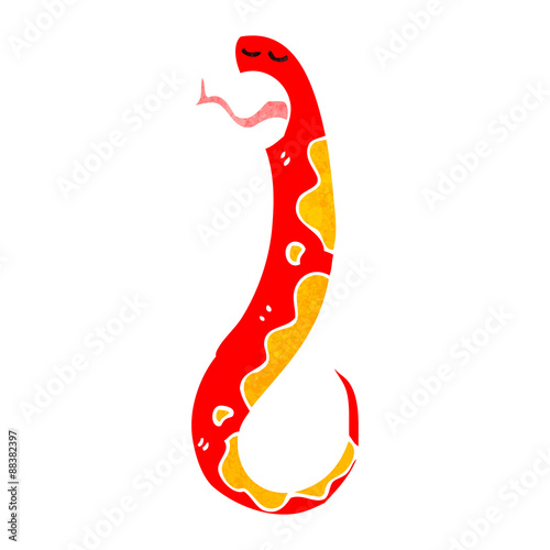 retro cartoon poisonous snake