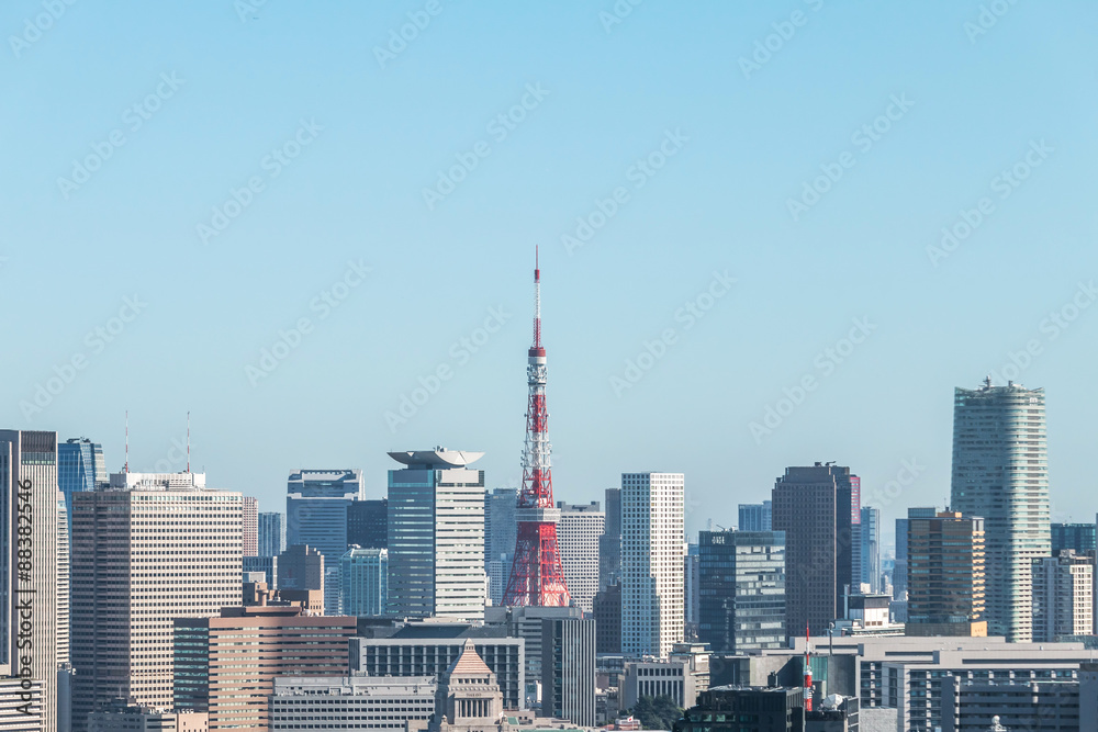 日本　東京の高層ビル群 Japanese high-rise building
