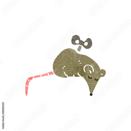 retro cartoon clockwork mouse