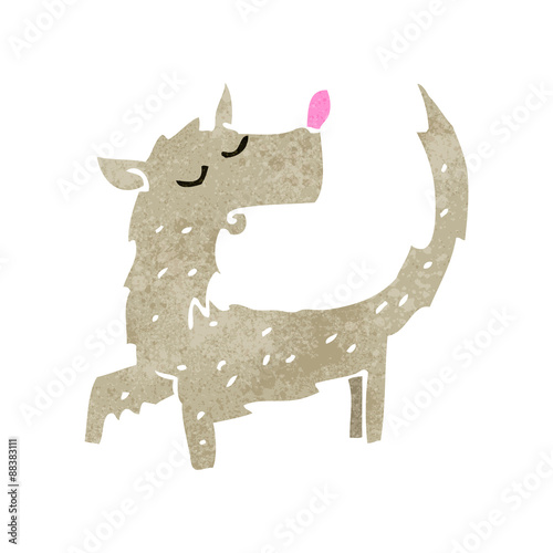 retro cartoon arrogant dog