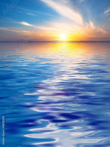 Surface Rippled of water and sky background © kitty45