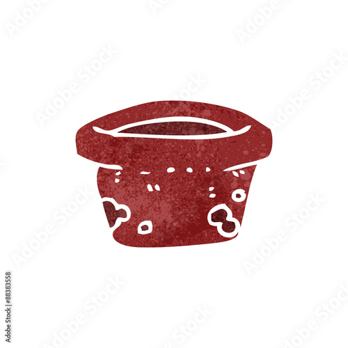 retro cartoon flowerpot