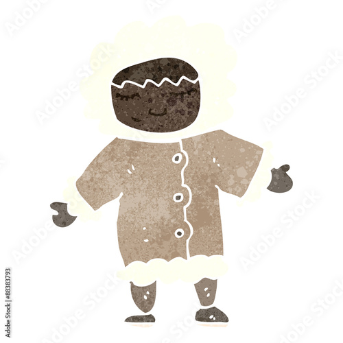 retro cartoon eskimo