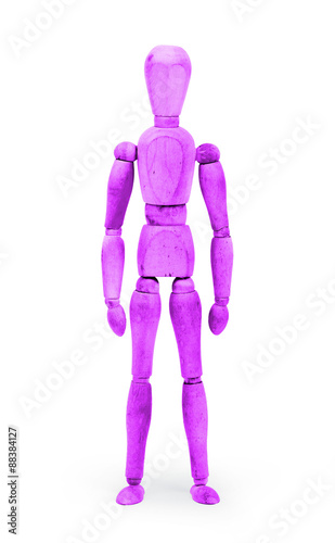 Wood figure mannequin with bodypaint - Purple