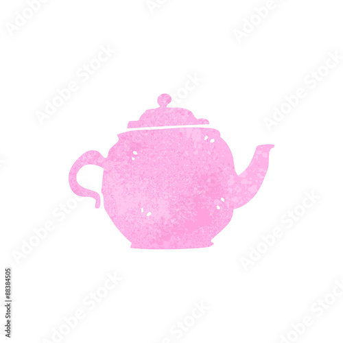 retro cartoon teapot