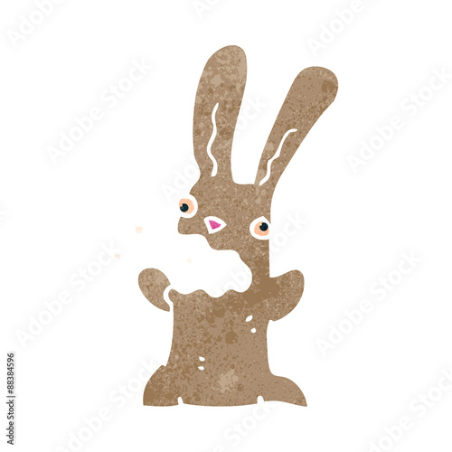 retro cartoon burping rabbit