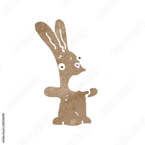 retro cartoon burping rabbit