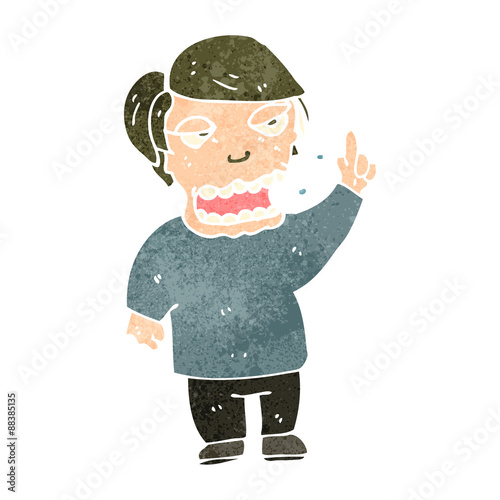 retro cartoon burping man