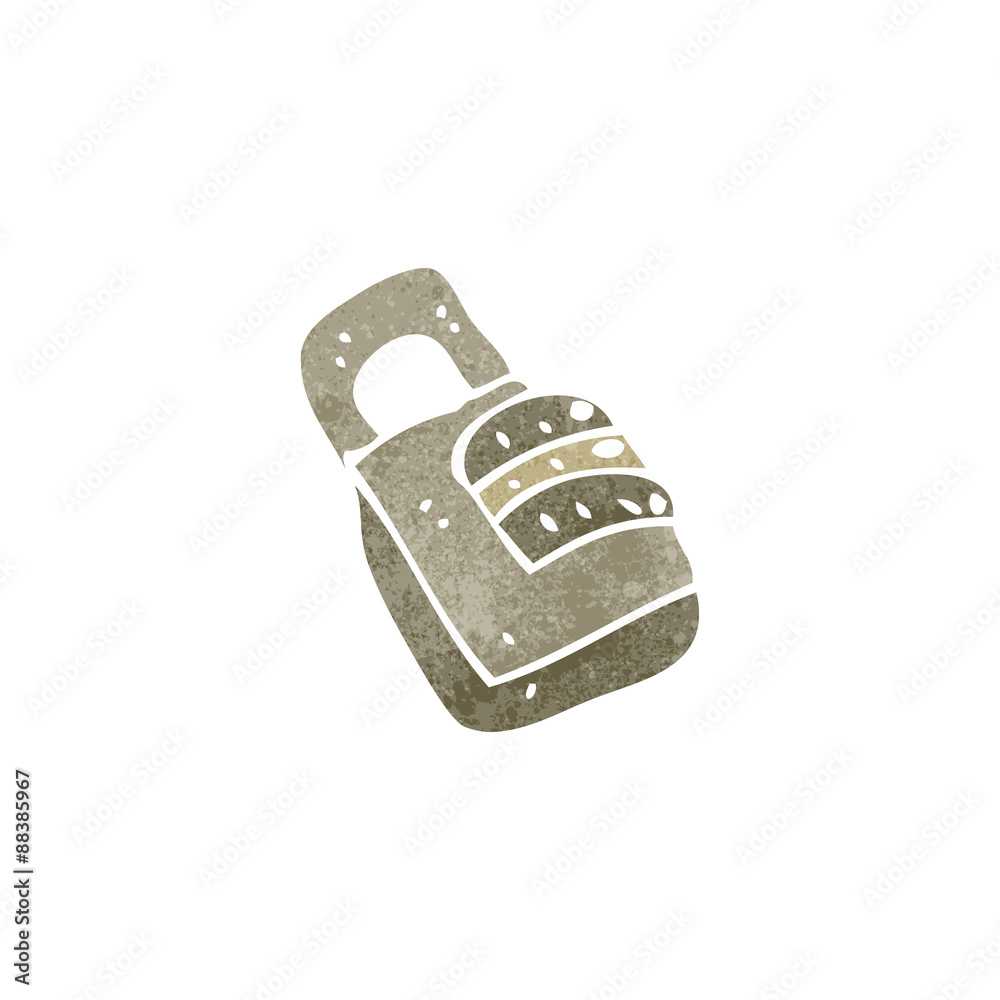 retro cartoon lock