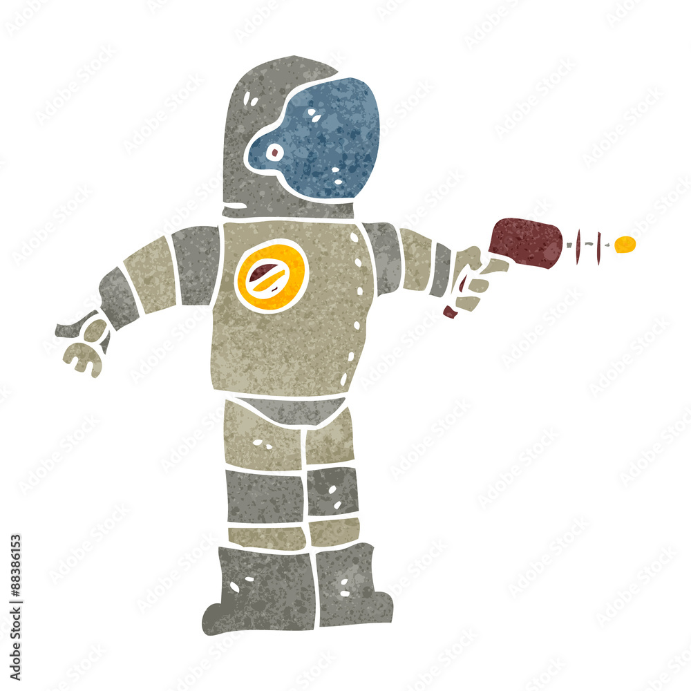 retro cartoon astronaut retro cartoon astronaut