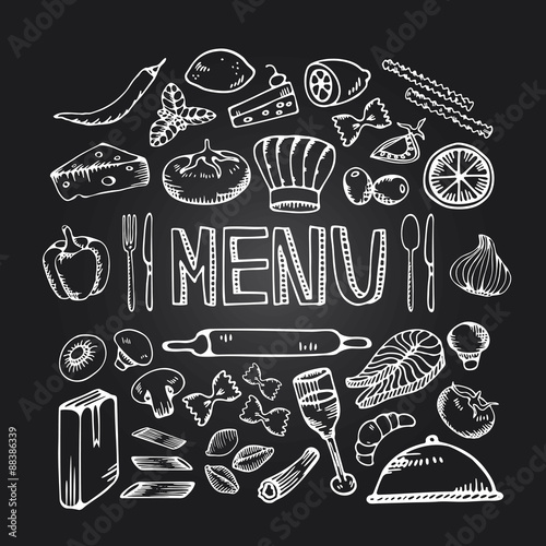 Restaurant cafe menu