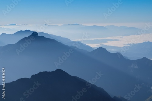 view of clouds from high mountain © khlongwangchao