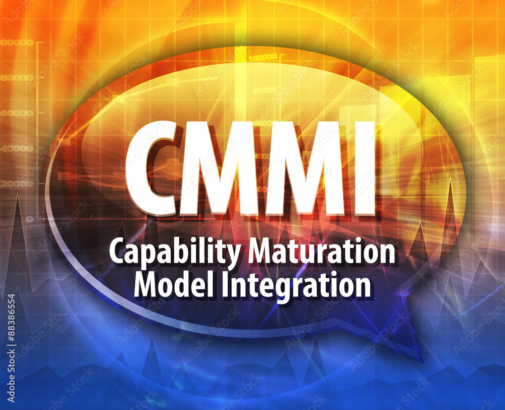 CMMI acronym definition speech bubble illustration Stock Illustration ...