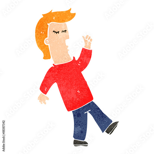 retro cartoon cool man