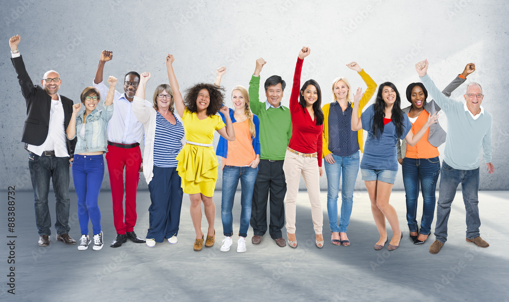 Obraz premium Celebration Community Cheerful Happiness Success Concept