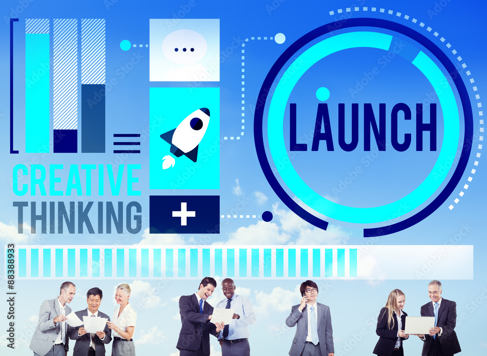 Launch New Business Inauguration Begin Start Concept Launch New Business Inauguration Begin Start Concept
