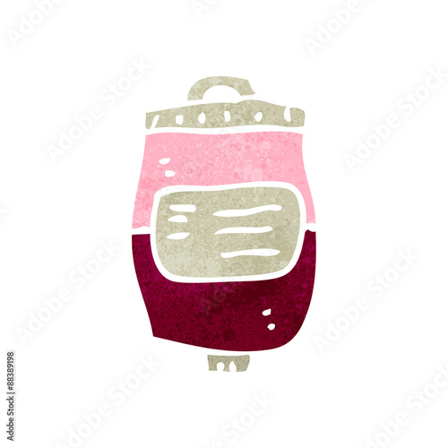 retro cartoon blood bag