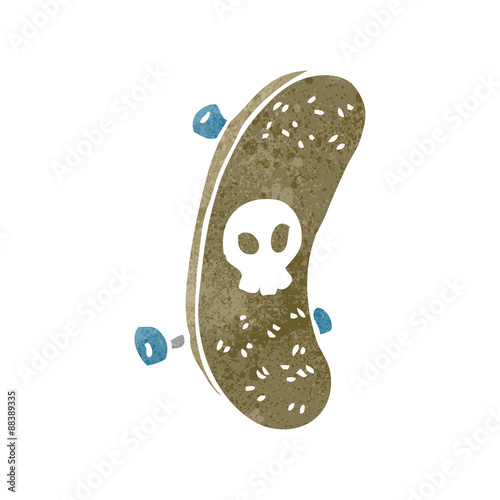 retro cartoon skateboard