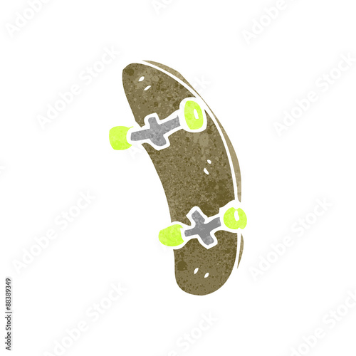 retro cartoon skateboard