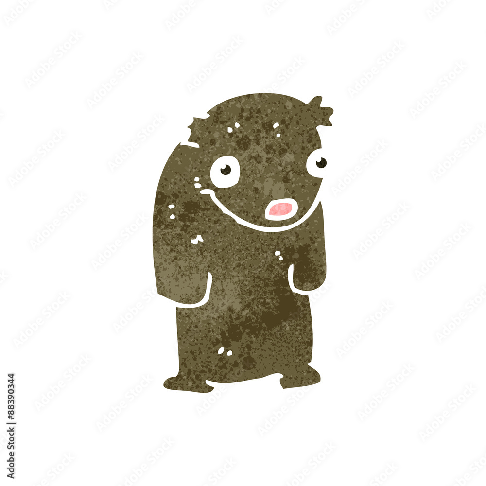Fototapeta premium retro cartoon little bear