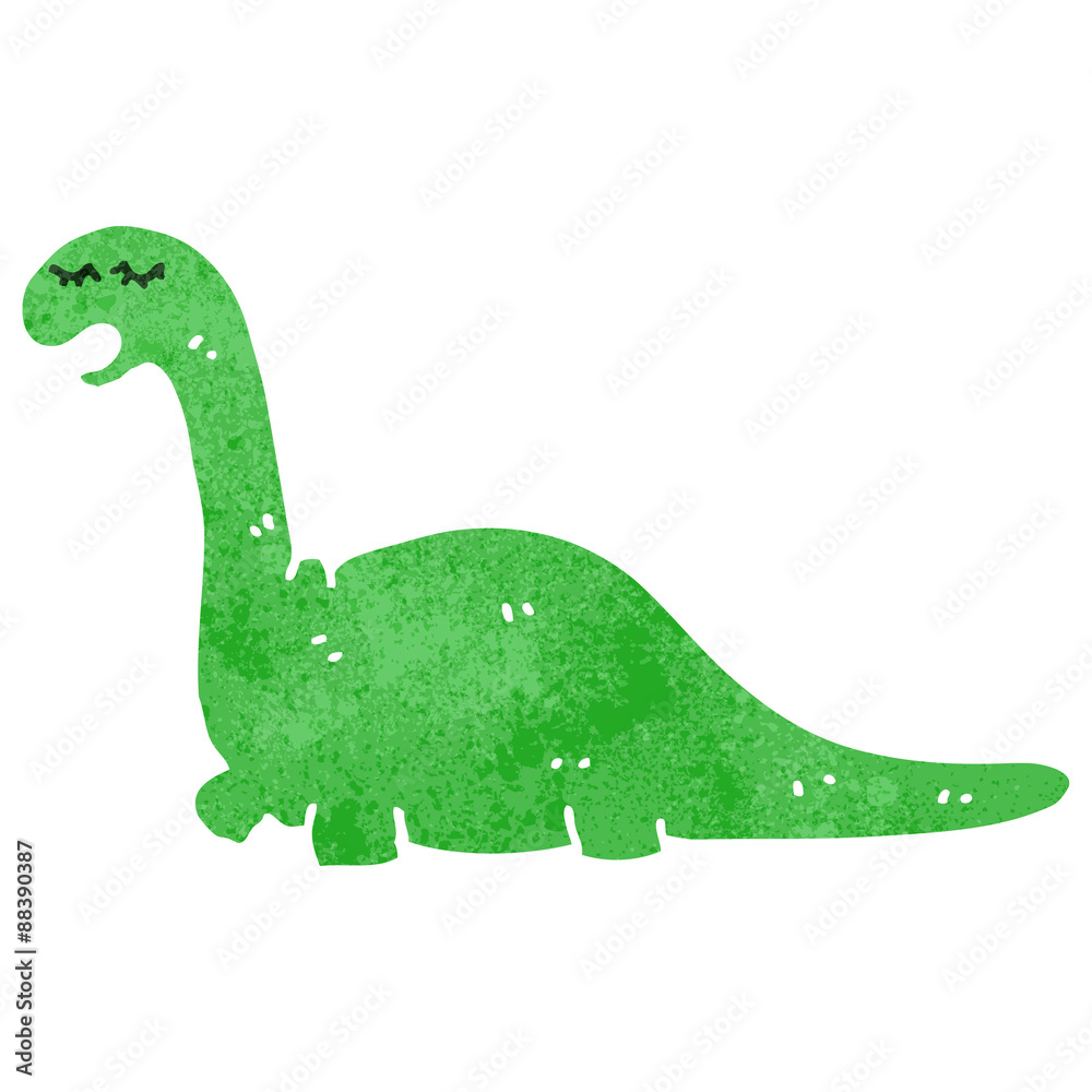 Obraz premium retro cartoon dinosaur