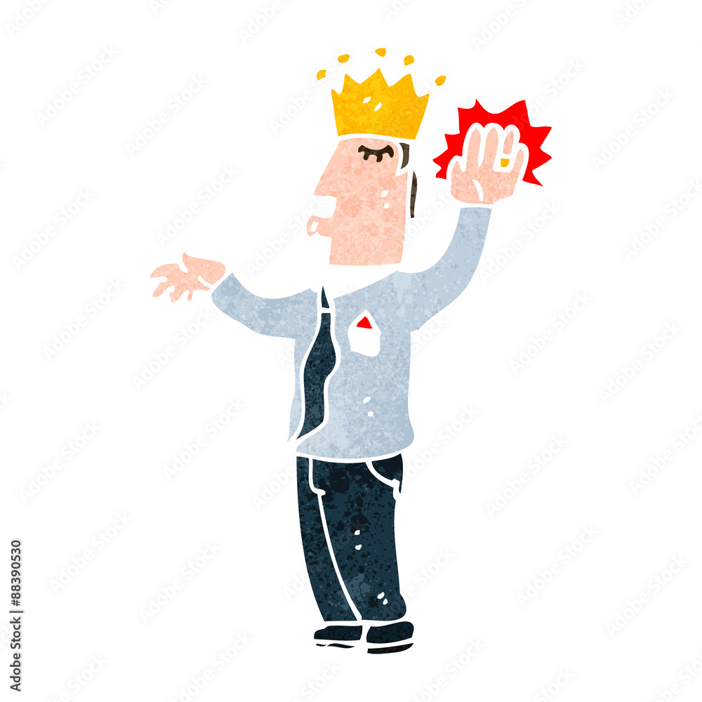 retro cartoon prince taking oath retro cartoon prince taking oath