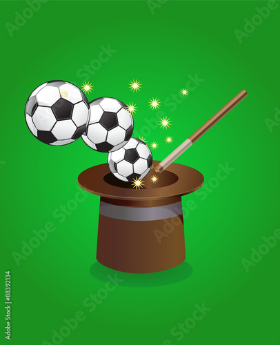 Soccer hat trick vector image