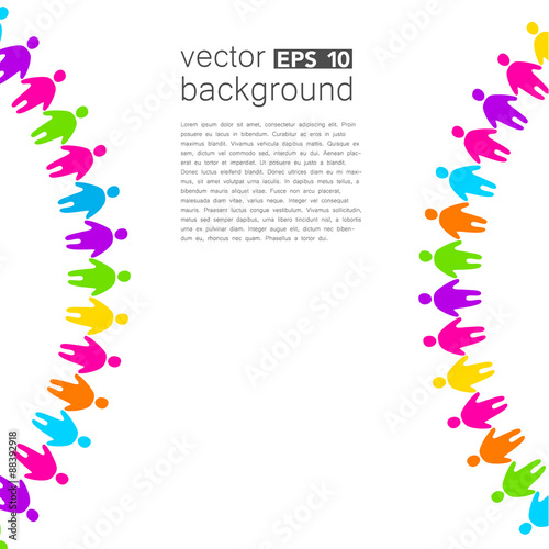 background template with colorful people