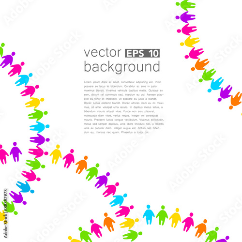 background template with colorful people