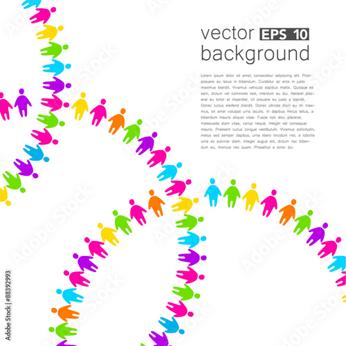 background template with colorful people