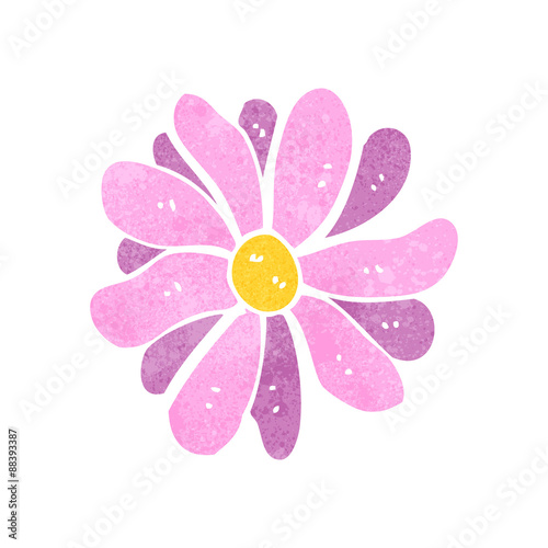 retro cartoon flower