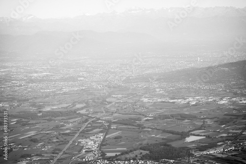 Aerial view of Turin