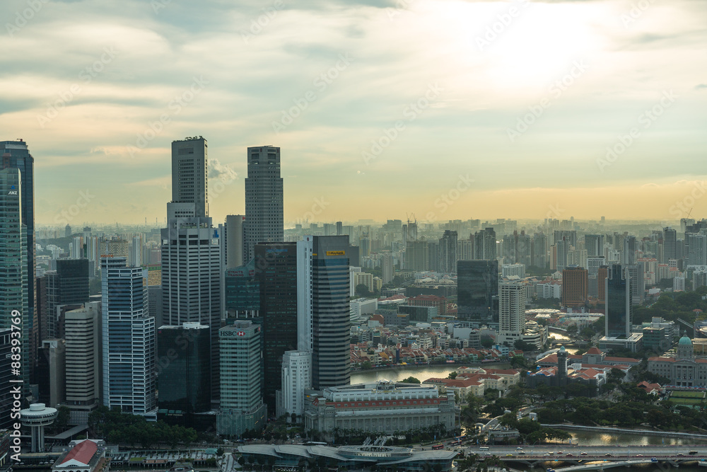 Obraz premium View of Singapore city skyline