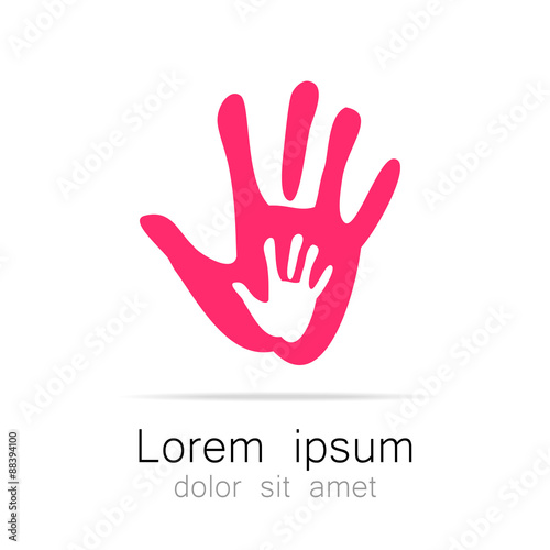 hand print logo template