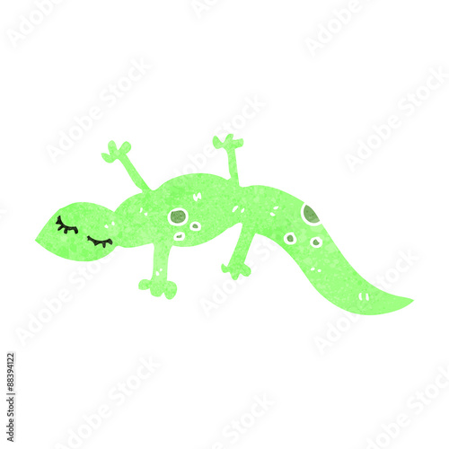 retro cartoon lizard