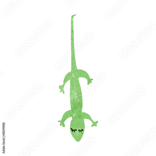 retro cartoon lizard