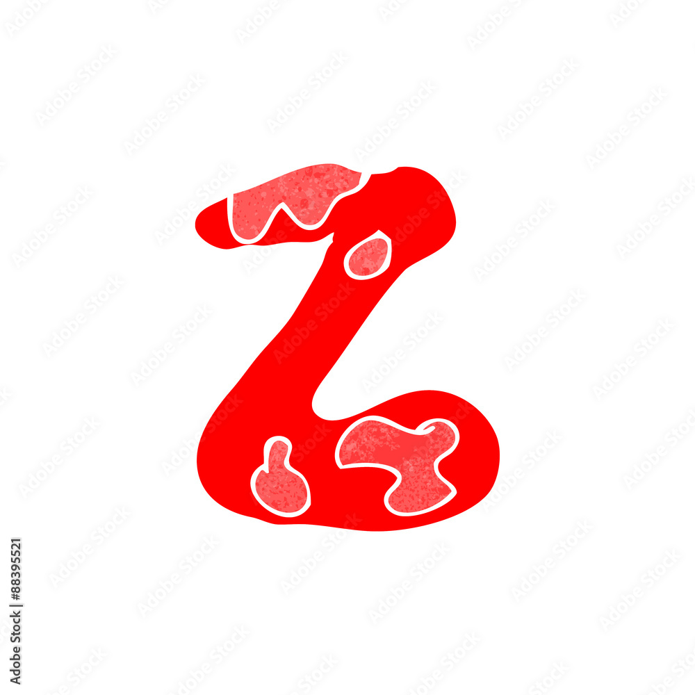 Naklejka premium child's drawing of the letter z