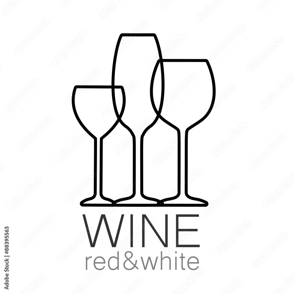 wine red white template logo wine red white template logo
