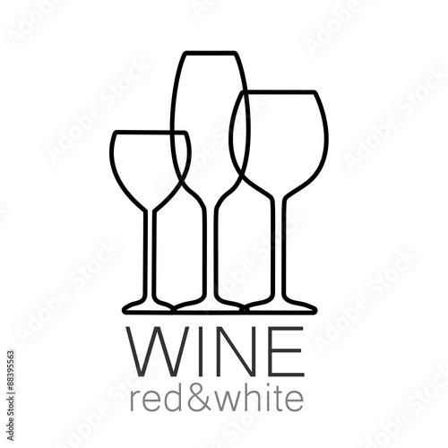 wine red white template logo