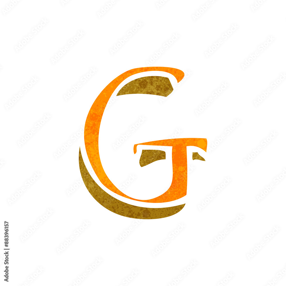 retro cartoon letter g retro cartoon letter g