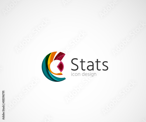Statistics company logo design. Vector illustration. 