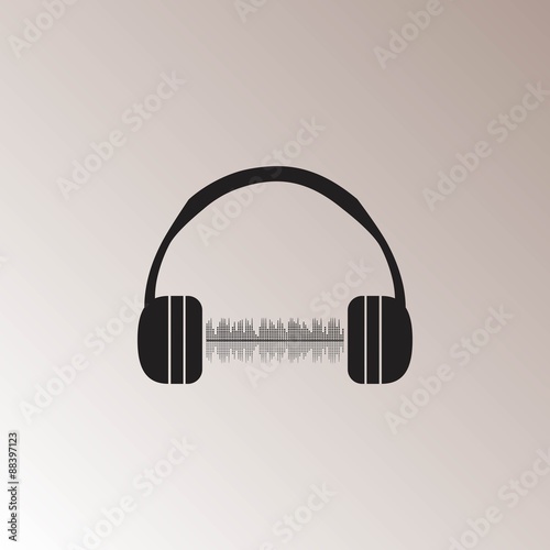 Headphone icon vector