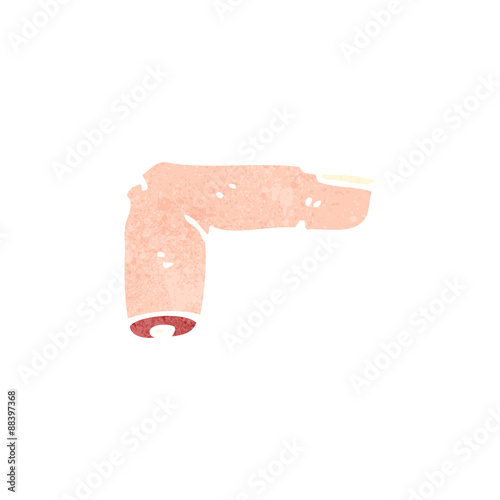 retro cartoon gross severed finger