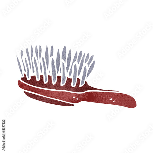 retro cartoon hair brush